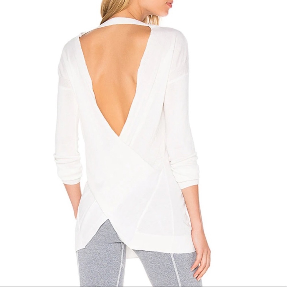 Revolve Vimmia Shavasana Reversible White Sweater